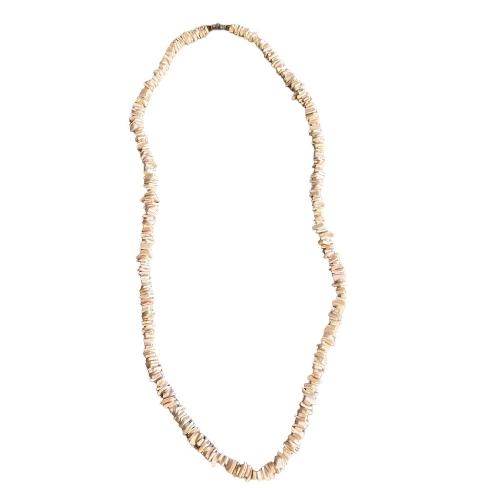Puka Shell Necklace Pink 11.5” - Picture 2 of 5